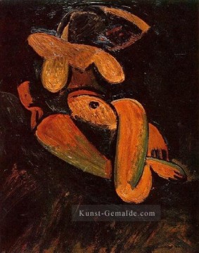  kubistisch Malerei - Nu couche 2 1908 kubistisch